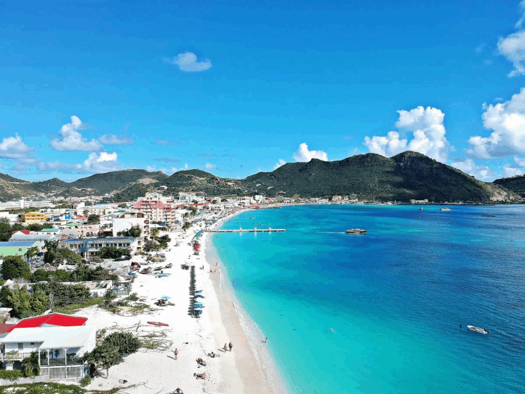Philipsburg harbor St. Maarten on Virgin Voyages Brilliant Lady 2026 itinerary
