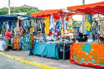 Marigot market on French side during Virgin Voyages St. Maarten 2026 stop